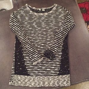 Anthropologie Moth Knit Black & White Sweater